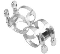 2Pcs Yootones Metal Tenor Saxophone Ligature Fastener Compatible with Tenor Saxophone Sax (Chrome)