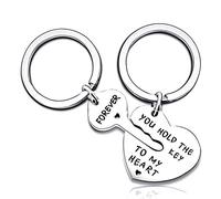 2Pcs You Hold The Key To My Heart Forever Keychain Keyring Couple Lover Gift Creative And Exquisite Workmanship Useful and Attractive