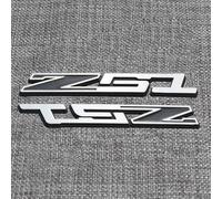2Pcs Z51 Emblems Car Badge 3D Nameplate Letter Compatible with C5 C6 C7 Corvette (Chrome Black)