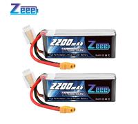 2pcs Zeee 4S 2200mAh LiPo Battery 14.8V 120C with XT60 Plug For FPV Drone RC Car Graphene Boat Helicopter Airplane RC Models 4S 120C 2200 XT60