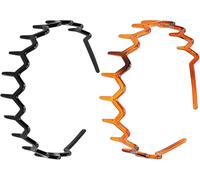 2Pcs Zigzag Headband Headband with Teeth Tooth for Women Girls Plastic Wavy Comb Zig Zag Black Plastic Tooth Hair Comb Hair Accessories