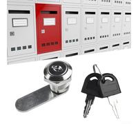 2PCS Zinc Alloy Cam Locks with 4 Keys to Secure Mailboxes, Lockers, and Furniture, Built for Durable Use on Wood, Metal, and Plastic, Suitable for Various Storage Security Needs (16MM)