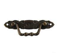 2PCS Zinc Alloy European Style Handles for Furniture Doors, Cabinet and Wardrobe Drawer Pulls Suitable for Multiple Home Furnishing Applications (Bronze)