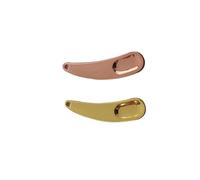 2pcs Zinc Alloy Face Cream Spoon Beauty Scoop Mini Portable | Golden Finish, Hanging Hole Detail, Home and Salon Use, Simple Skincare Testing Tool for Woman and Girl
