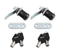 2Pcs Zinc Alloy RV Cabinet Cam Locks with Keys for Storage Door, Camper Toolbox, Utility Compartment, Keyed Alike, for Durable Weather-Resistant Construction, Easy Installation, Silver