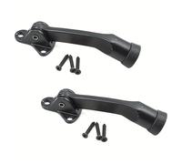 2pcs Zinc Alloy Thickened Door Stopper Kick Down Holder Rubber Buffer Wall Mounted Home Bedroom Bathroom Supply(Black)