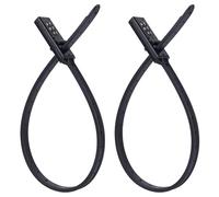 2pcs Zip Tie Lock, 22.05in Adjustable Small Cable Lock with Combination 3 Digit Recodable Combination Multi-Purpose for Bikes Motorcycle Helmet Skateboard Refrigerator Lockers Cabinets (Black)