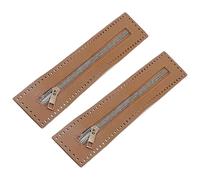 2Pcs Zips for Sewing Closed End Zips Fasteners Metal Slider for Leather Bag Handbag Purse Wallet Sewing Craft Metal Zippers