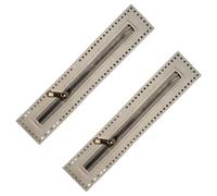 2Pcs Zips for Sewing Closed End Zips Fasteners Metal Slider for Leather Bag Handbag Purse Wallet Sewing Craft Metal Zippers