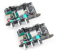 2Pcs ZK-1001U Mono Amplifier Board with TWS, 100W Power Output, Vehicle Amplifier Supports USB/AUX/Bluetooth,Wide Voltage Input DC9-24V (ZK-1001U X2)
