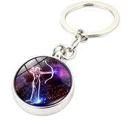 2PCS Zodiac glow-in-the-dark keychain for MG HS Hybrid Trophy 2025 2026, | Personalized Horoscope Gift for Men & Women - Unique Star Sign Accessories for Keys, Bag, Backpack ,Car key fob