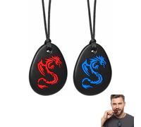 2PCSChew Toys for Autistic Children, Sensory Chew Pendants with Two Designs, Helps Reduce Chewing on Clothes and Objects, Compact Size 5 by 5 by 1.2 Cm