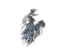 2pcsChinese Dragon Watercolor Tattoo Sticker Waterproof Men Women Art Flower Arm Lasting Temporary Tattoo Sticker(04)