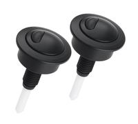 2pcsChrome Dual Flush Push Button Compatible Replacement for Twyford, Siamp Optima 49 Toilet Cistern Flush Valve（Black）