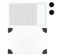 2PcsMagnetic Glass Craft Mat and Non-Stick Craft Mat Set Heat Resistant Glass Media Cutting Mat W/Magnets Gridlines and Measurements; for Stamping, Ink Blending, Stenciling Scrapbooking Craft Project