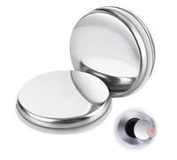 2PcsPop Up Bathroom Sink Push Button Click Clack Plug, 38mm Wash Basin Sink Tap Waste Chrome Bath Kitchen Drain Stopper Replacement with Inner M8 Thread for Easy Installation and Universal Fit
