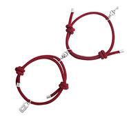 2pcsset Lock Key Rope Braided Couple Bracelet A Pair Of Ball Hand Men And Women Gift Friendship Charms Rope Jewelry