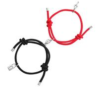 2pcsset Lock Key Rope Braided Couple Bracelet A Pair Of Ball Hand Men And Women Gift Friendship Charms Rope Jewelry