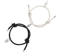 2pcsset Lock Key Rope Braided Couple Bracelet A Pair Of Ball Hand Men And Women Gift Friendship Charms Rope Jewelry