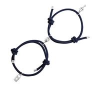 2pcsset Lock Key Rope Braided Couple Bracelet A Pair Of Ball Hand Men And Women Gift Friendship Charms Rope Jewelry