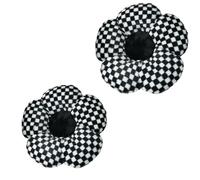 2PcsThrow Pillow Butt Cushion Flower Shaped Floor Seating Cushion Warm Home Decoration Gift Cute Car Seat Pillow for Sofa Docer Chair (black)