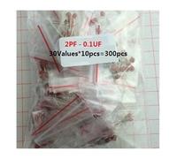 2pf To 0.1uf Ceramic Capacitor Kit 300PCS=30 Values*10pcs 50V 10/15/20/470/103/104/472/473/p/pf Assorted Kit Set Assortment Pack