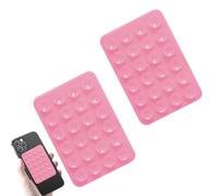 2Piece Phone Suction Cup | Silicone Suction Cup Phone Holder | Cell Phones Adhesive Back, 24 Independent Suctions Cups | Strong Grip Smartphone Cradle For Selfies And Videos, Cellphone Case Stand