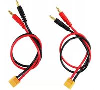 2Piece XT60 Plugs To 4.0mm Banana Adapter Cord 14AWG Flexible Silicone Wiring 30cm For B6 Charging