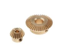 ＡＷＨＡＯ 2Pieces 0.5 Modulus Copper Bevel Bevel Wheel Hole Dia 6/3mm Tools Accs