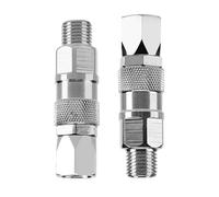 2Pieces 1/4Inch Stainless Steel Swivels Joint for Airless Paint Sprayers 360Degree Rotating Highly Pressure Hose Fittings Steel Sprayings Hose Connectors