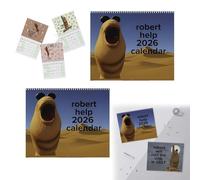 2pieces 2026 Wall Calendar, Funny V R Chat Marcus Meme Gift, 12 Month Humorous Holiday Planner, Robert The Worm Hanging Monthly Wall Calendar Decoration For Fridge, Desktop, Bookself