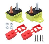 2Pieces 20Amp Auto Reset Overcurrent Protector 17.5mm Bolt Spacing Suitable For 6-28V Systems Fixed Wing Mounting Design Automatic Reset Overcurrent Protector