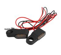 2pieces 3 Led Mini LED Handlebar Faucet Fork Swing Turn Signal Indicator Blinker Amber Light compatible for Motorcycle Scooter Dirt Bike Street Bike Black Shell&Smoked Black Lens