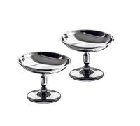 2Pieces 304Stainless Steel Ice Cream Cups Serving Dish Serving Metal Small Dessert for Cups