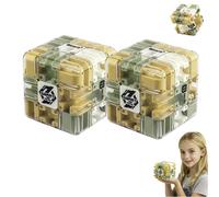 2pieces 3D Maze Puzzle Cube, Logical Challenge Puzzle Maze Cube Toy, Interactive Mazes Ball Puzzles Toy, Educational Focus Game, For Stress Relief, Logic Development
