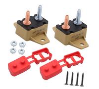 2Pieces 5Amp Auto Reset Overcurrent Protector 17.5mm Bolt Spacing Suitable For 6-28V Systems Fixed Wing Mounting Design Solar Systems Auto Reset
