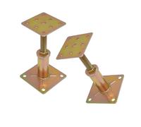 2Pieces Adjustable Elevated Column Brackets Corrosions Resistant Metal Roof Mounting Supports for Structural Stability Multipurpose Adjustable Brackets