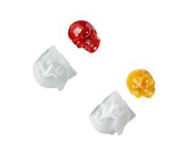 2Pieces Alien Skull Silicone Casting Molds with Precise Detailing Ornament for Resin Art Creations Silicone Jewelry Mold Set