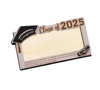 2Pieces Class Of 2025 Commemorative Wood Cash Holders Money Organizers Envelope Box For University Graduate Gift Giving Wooden Money Graduate