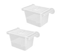 2Pieces Clear Fish Breeding Tanks With 2 Compartment Suction Cup Design For Fry Growth And Adult Fish Temporary Housing Breeding Box For Aquarium