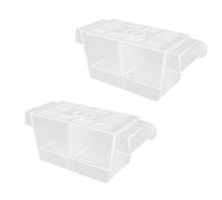 2Pieces Clear Fish Breeding Tanks With 2 Compartment Suction Cup Design For Fry Growth And Adult Fish Temporary Housing Breeding Box For Aquarium