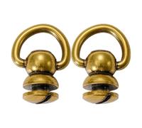 2Pieces D Rings Studs Rivets For Leather Bag Belt And Pet Collar Crafting Rotating Metal Studs And Screw With D Rings Purse Accessories