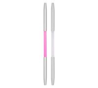 2Pieces Double Ended Nails Design Brush AntiLeakage Lid Transparent Shaft Triangular Grip For Salon And Home Artistrys Nail Art Line Drawing Brush With Transparent Shaft