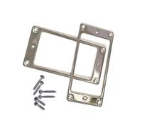 2Pieces Electric Guitar Metal Humbucker Pickup Mounting Rings With Screws Flat Frame Guitar Replacement Accessories