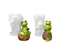 2Pieces Ergonomic Crafting Accessories Frogs Shape Silicone Texture for Resin Creations Unique Gift Making Ideas Food Grade Silicone Mold