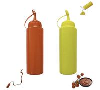 2pieces Fake Squirt Mustards And Ketchup Bottle, Funny Ketchup And Mustards Squeeze Bottle Prank Toys, Prank Phoney Condiment Bottles Set, Pranks Stuff For Adults Kids Halloween Party