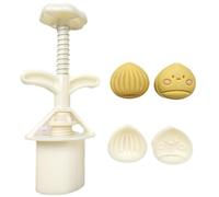 2Pieces Flexible Stamp Set Functional Chestnuts Shape Baking Molds for Cookie Pastries and Festive Dessert Hand Press Molds