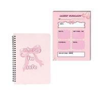 2Pieces Friendly Paper Spirals Notebooks Colorful Design Thicken Covers Lightweight Design School Offices Journaling Student Offices Writing Notebooks