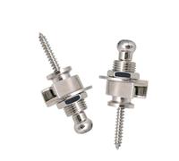 2Pieces Guitar Strap Locks Easy To Use Buttons Metal Texture Bass Pins Strap