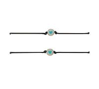 2Pieces Hand Made Couple Friendship Promise Jewelry Gift Adjustable Cord Bead Promise Hand Rope Couples Bracelets Long Distance